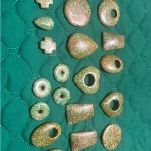 Green  Pendant Beads - Mixed Shapes